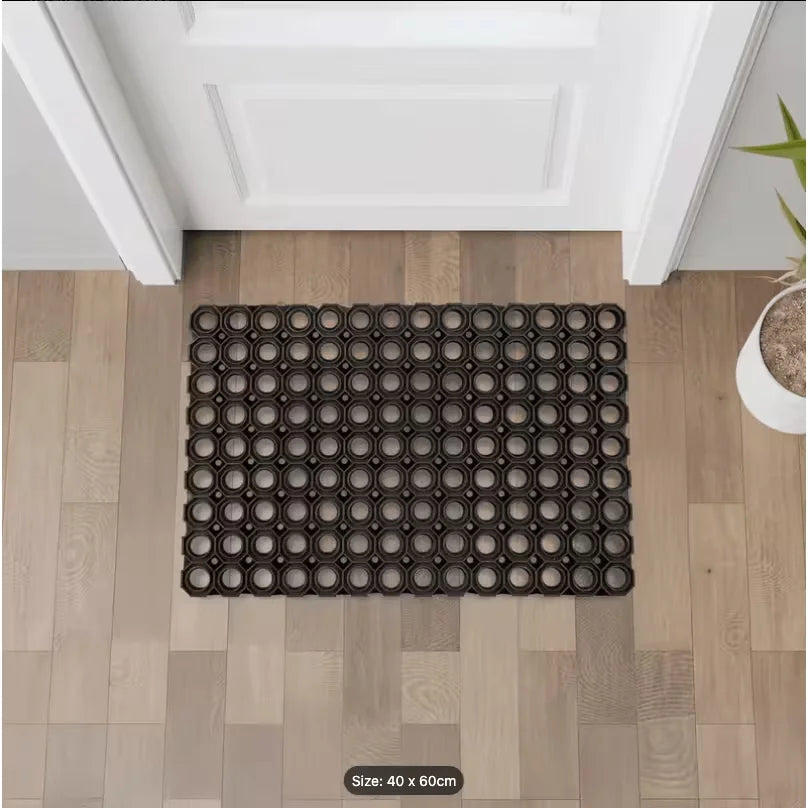 Heavy-Duty Rubber Drainage Door Mat – image 1