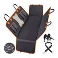 Waterproof dog car seat cover on a back seat