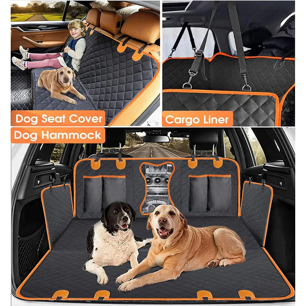 Waterproof dog car seat cover on a back seat - view 3